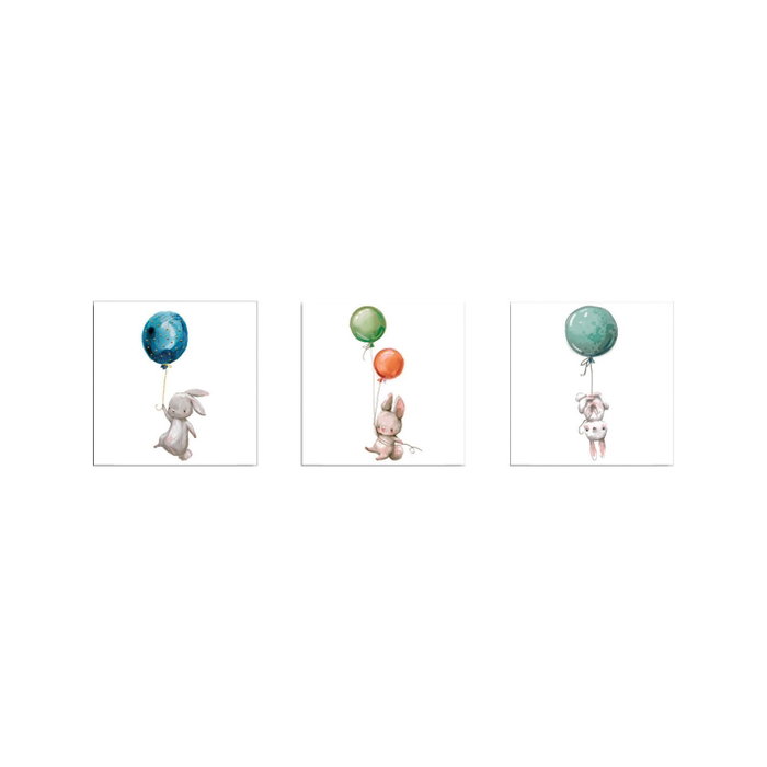 Wallity FAH11 Conjunto de 3 Cuadros Decorativos sobre Lienzo Multicolor de 30 x 30 cm Wallity FAH11 Conjunto de 3 Cuadros Decorativos sobre Lienzo Multicolor de 30 x 30 cm
